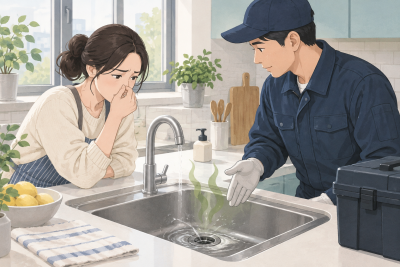 하수구냄새제거, 원인부터 업체 비용까지 쉽게 알아보기 관련 설명용 삽화
